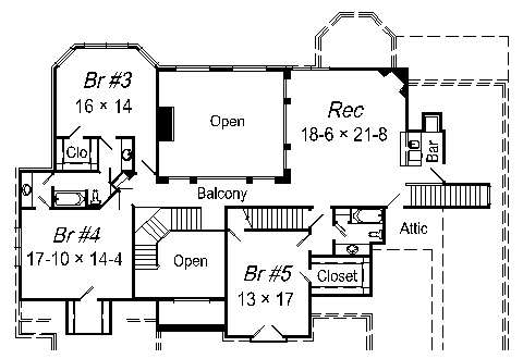upper floor house blueprint