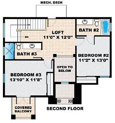upper floor house blueprint