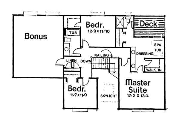 upper floor house blueprint