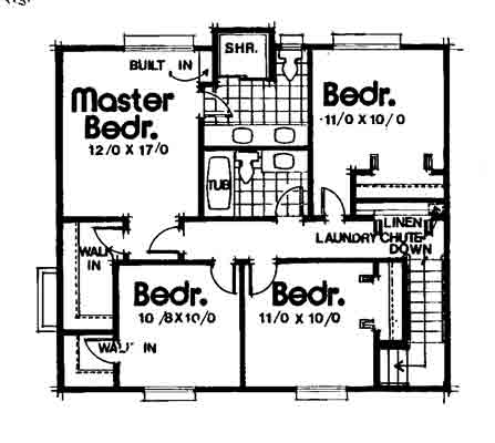 upper floor house blueprint