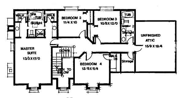 upper floor house blueprint
