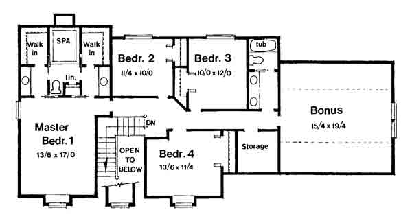 upper floor house blueprint