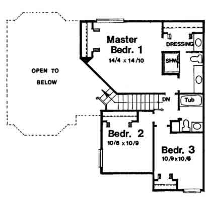 upper floor house blueprint