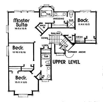 upper floor house blueprint