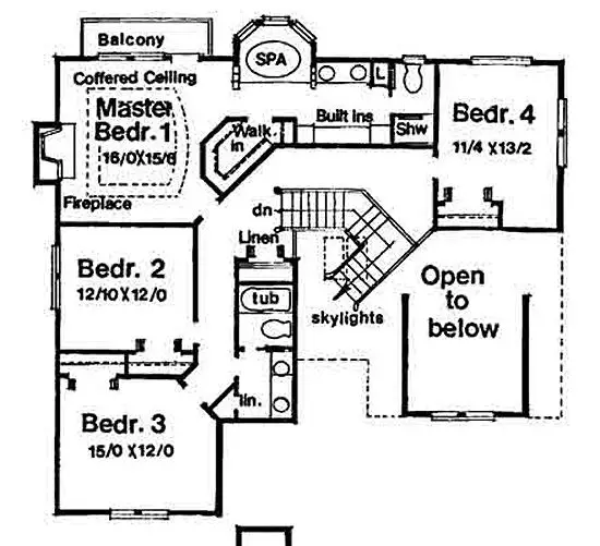 upper floor house blueprint