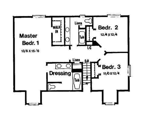 upper floor house blueprint
