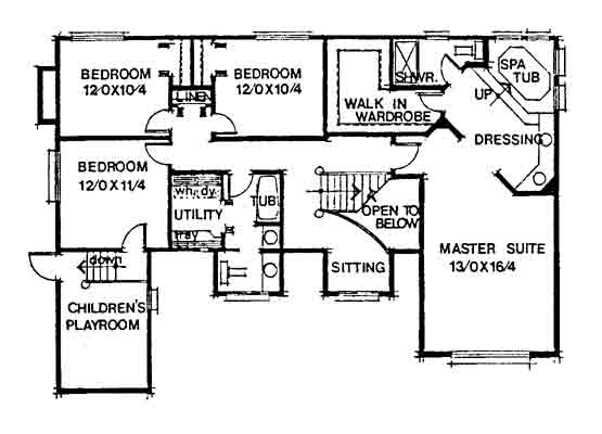 upper floor house blueprint