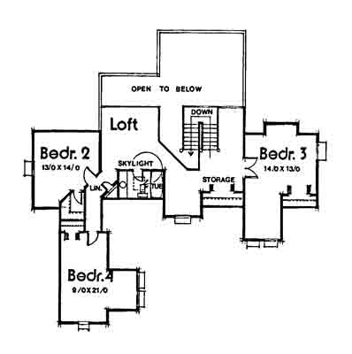 upper floor house blueprint