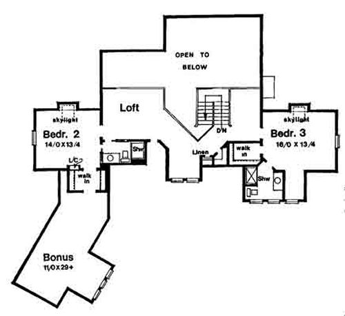 upper floor house blueprint