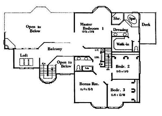 upper floor house blueprint