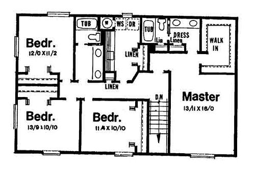 upper floor house blueprint
