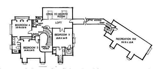 upper floor house blueprint