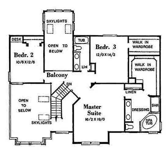 upper floor house blueprint