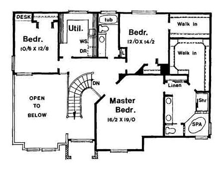 upper floor house blueprint