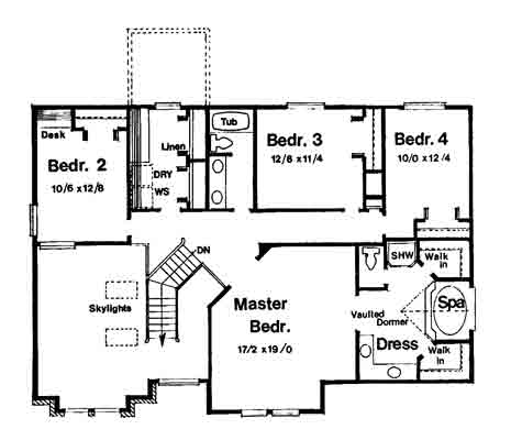 upper floor house blueprint