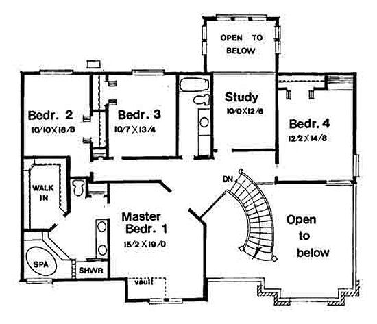 upper floor house blueprint