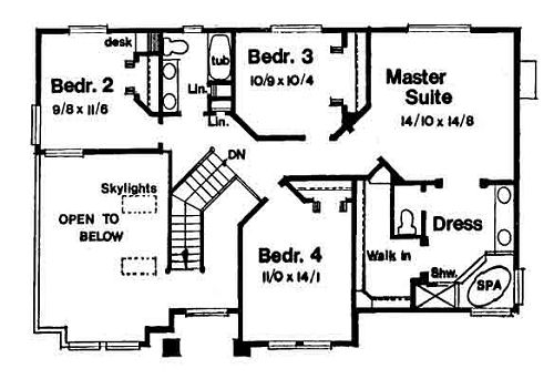 upper floor house blueprint