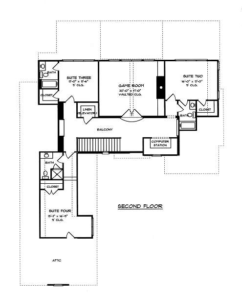 upper floor house blueprint