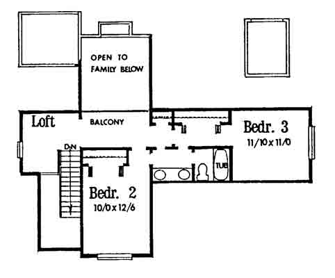 upper floor house blueprint