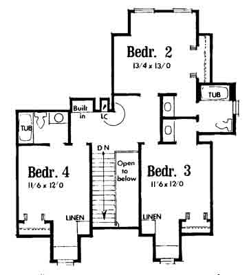 upper floor house blueprint