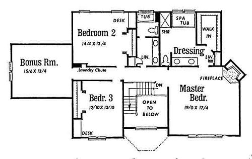 upper floor house blueprint