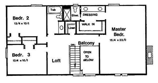 upper floor house blueprint