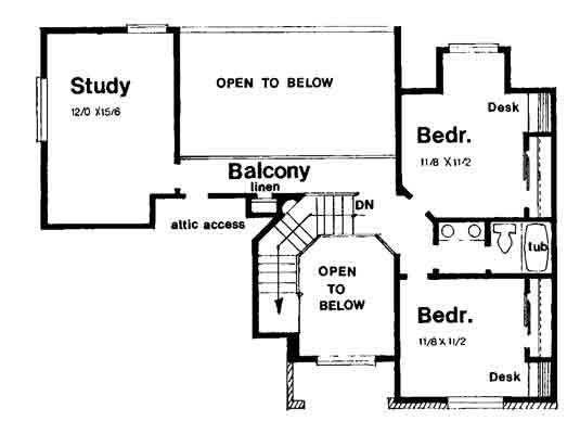 upper floor house blueprint