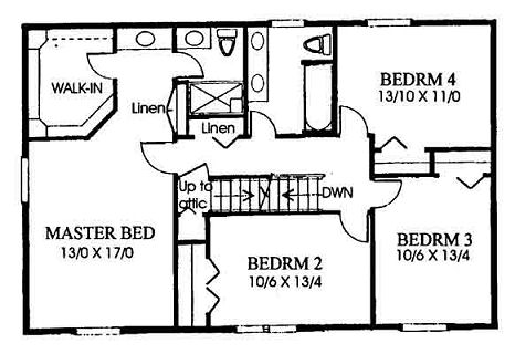 upper floor house blueprint