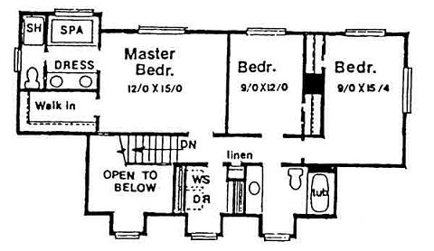 upper floor house blueprint