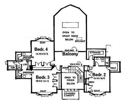 upper floor house blueprint