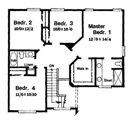 upper floor house blueprint