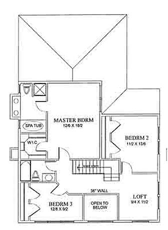 upper floor house blueprint