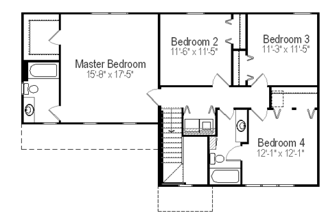 upper floor house blueprint