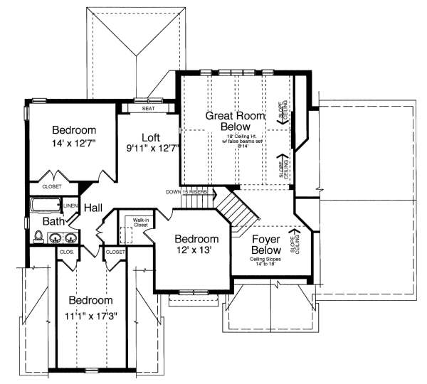 upper floor house blueprint