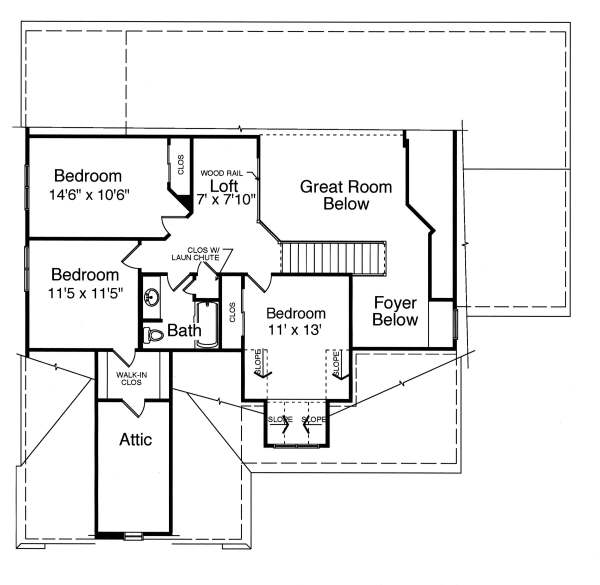 upper floor house blueprint