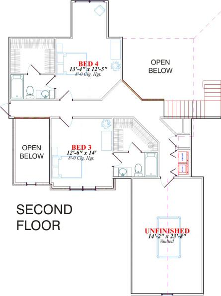 upper floor house blueprint