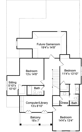 upper floor house blueprint