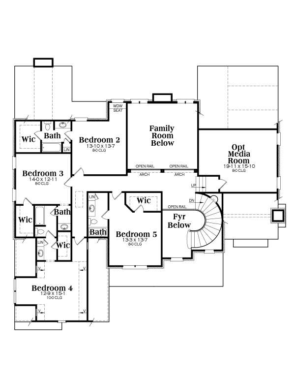 upper floor house blueprint