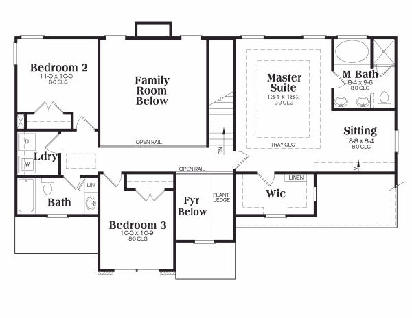 upper floor house blueprint
