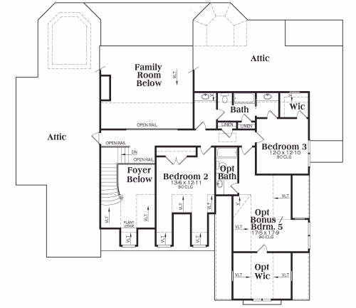 upper floor house blueprint