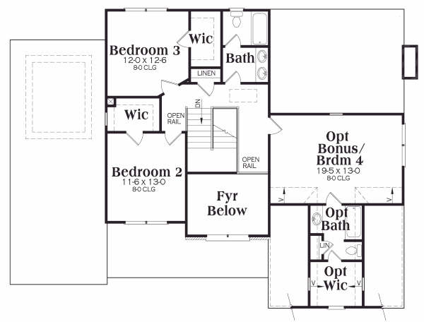upper floor house blueprint