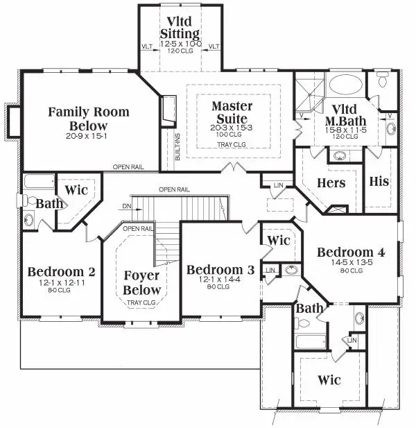 upper floor house blueprint