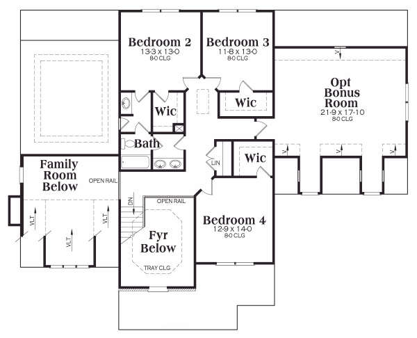 upper floor house blueprint