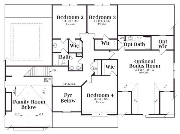 upper floor house blueprint
