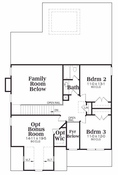 upper floor house blueprint