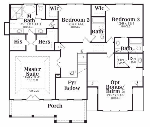 upper floor house blueprint