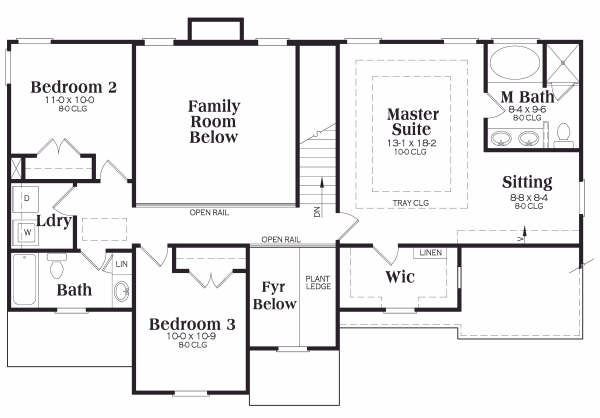 upper floor house blueprint