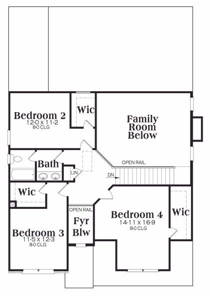upper floor house blueprint