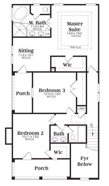 upper floor house blueprint