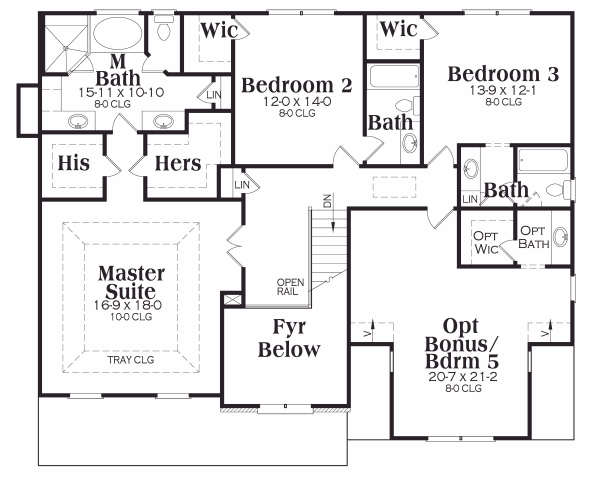 upper floor house blueprint